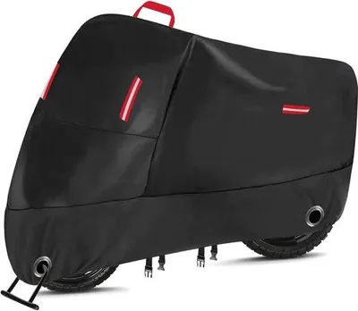 Produktbild von Famanu Motorabdeckhaube 300D für Outdoor-Motorräder - mit reflektierenden Streifen - XXXL 265 x 105 x 125 cm