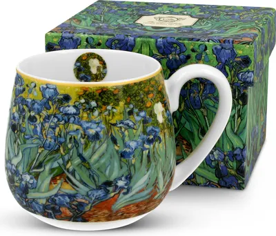 Produktbild von DUO ART GALLERY Fassbecher 430 ml IRISES New Bone China Porzellan
