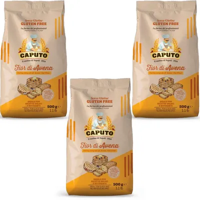 Produktbild von 3x Caputo Fior di Avena Farina Integrale Vollkornmehl 500g