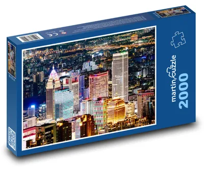 Zdjęcie produktu dla Puzzle 2000 Tajpej nocą - martinpuzzle