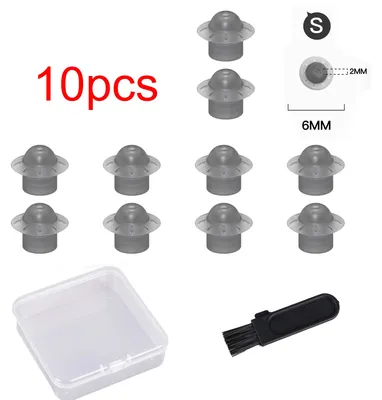 Image de Embouts pour appareils auditifs - Embouts ouverts - 10 pièces - SDS 4.0 - Caoutchouc - Taille S (6 mm)