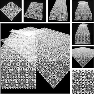 Produktbild von Spitzendecke / Mosaik / Weiß / 110x110cm / Mitteldecke / TW37804