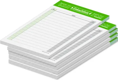 Produktbild von PRICARO Einkaufsliste "Typo", magnetisch, grün, A6, 50 Blatt, 5 Stück