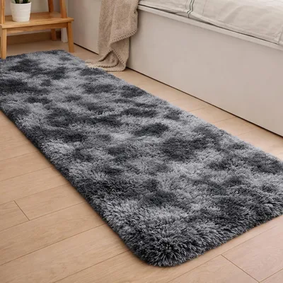 Produktbild von Runder Shaggy-Teppich, 120 cm Durchmesser, mit rutschfester Unterseite