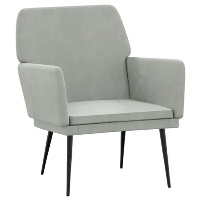 Obrázok produktu pre vidaXL Kreslo Light Grey 62x79x79 cm Velvet