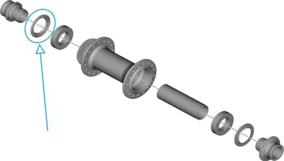 Produktbild von SHIMANO DICHTRING FÜR HOHLACHSE LINKS HB-M988 - Ersatzdichtung für Vorderradn...
