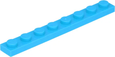 Zdjęcie produktu dla Lego® 1x8 płytka 3460 - 50 elementów Średni lazurowy niebieski