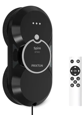 Immagine prodotto di Robot aspirapolvere per vetri, con funzionamento automatico e manuale - Potenza di aspirazione: 2800 Pa - Capacità serbatoio: 60 ml - Colore: nero