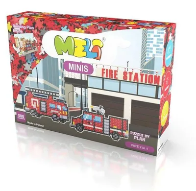 Zdjęcie produktu dla Meli Minis Zestaw klocków-puzzli 2w1 - Fire