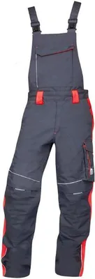 Immagine prodotto di Salopette ARDON®NEON grigio-rosso con tasca per ginocchiere, taglia 48