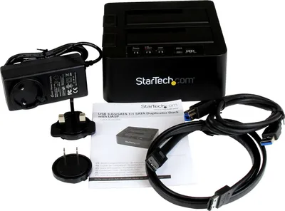 Obrázek produktu pro StarTech.com SDOCK2U33RE, Duplikátor HDD/SSD, 1 kopie, USB 3.2 Gen 1 (3.1 Gen 1)/eSATA, Černá, USB Typ B, Kopírovat