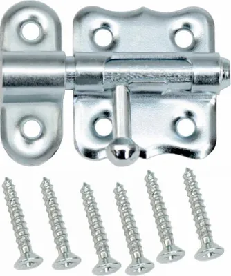 Produktbild von 2 Bolzenriegel Schloßriegel Türriegel Schubriegel 30 mm Schieberiegel Silber Verz.