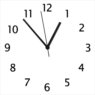 Produktbild von Wallario Design Wanduhr Weiß aus Echtglas, Größe 30 x 30 cm