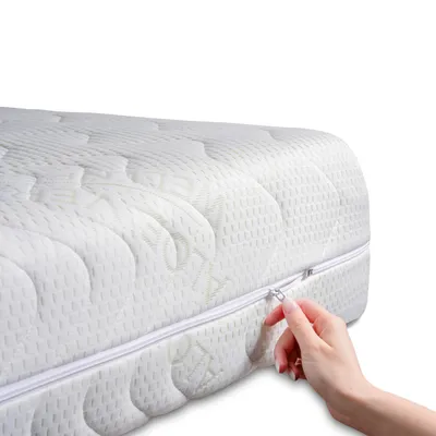Produktbild von BONEX Komfort Matratzenbezug 140×200 cm – Aloe Vera, Doppeltuch, Allergiker geeignet, hautfreundlich und atmungsaktiv, waschbar bis 60 °C, 19-21 cm Hö
