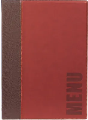 Produktbild von Securit MC-TRA4-WR, A4, Leder, PolyurethanKunststoff, Kunststoff, Braun, Rot, Matt, Lack, Kunststoff, Abgerundete Ecken