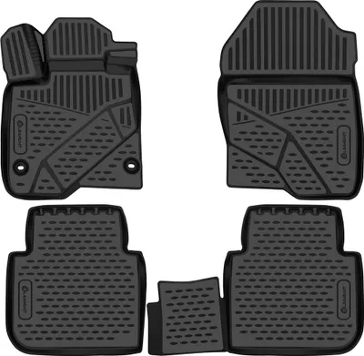 Produktbild von Fussmatten Set Element TPE Gummi 3D, wasserdicht, hoher Rand, rutschfest, passgenau – kompatible mit HONDA CR-V (VI) 2022- SUV 4pcs.
