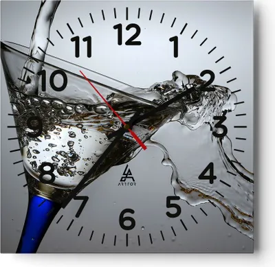 Produktbild von Wanduhr - Quadrat - Glasuhr - Funkeln trinken glas - 40x40cm - Schleichendes Uhrwerk - Lautlos - zum Aufhängen bereit - Dekoration Modern - Wanddekoration aus Glas - C4AC40x40-1322