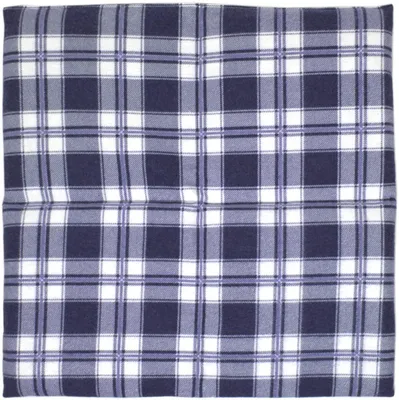 Produktbild von Traubenkernkissen 40x40cm 4-Kammer groß Flanell karo-blau - Wärmekissen - Körnerkissen