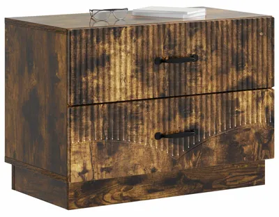 Produktbild von Nachttisch Geräucherte Eiche 62 x 34,5 x 44,5 cm Holzwerkstoff