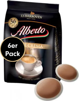 Produktbild von Kaffeepad-Sparpaket CAFFÈ CREMA von Alberto, 6x36 Stück