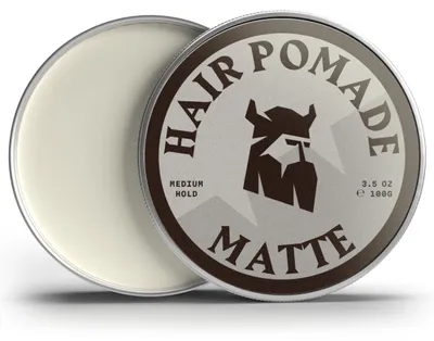 Produktbild von Striking Viking Haarwachs für Männer, Matte Haarpomade, Mittlerer Halt, Styling-Creme mit Arganöl, 100 g, Duft Linen