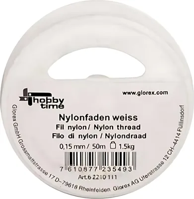 Obrázek produktu pro Nylonová nit GLOREX bílá 0,15 mm 100 m