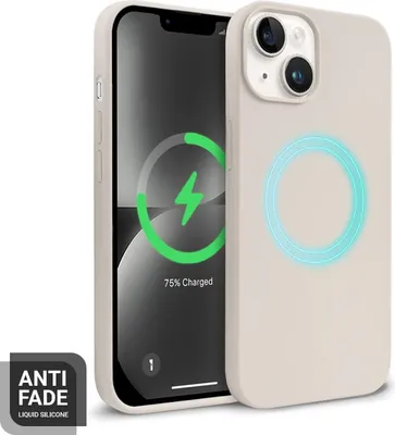 Immagine prodotto di Crong Color Cover Magnetic - Cover per iPhone 14 Plus MagSafe (beige pietra)