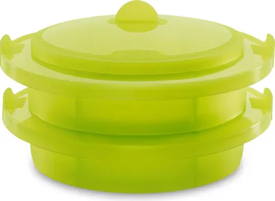 Produktbild von DAMPFKOCHER Silikon Kartoffeldämpfer Dampfkochtopf  Ø 22 cm grün Lekue