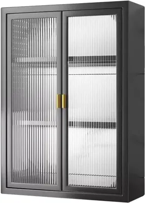 Productafbeelding van Opbergkast met Deuren - Keukenkast Voorraadkast - Efficiënte Opslag - Versterkte Koolstofstaal - 50 x 14 x 70 cm - Wit