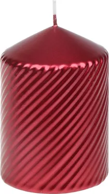 Produktbild von Weihnachtskerzen Stumpenkerze "Brissago" Rubin Rot 100/66 mm