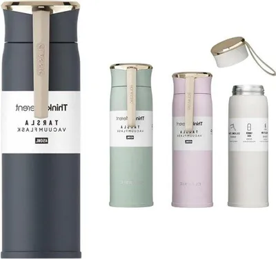 Immagine prodotto di Tazza termica da caffè - 450 ml - Acciaio - Isolamento sottovuoto - Tazza da viaggio - Tazza da caffè - Blu scuro