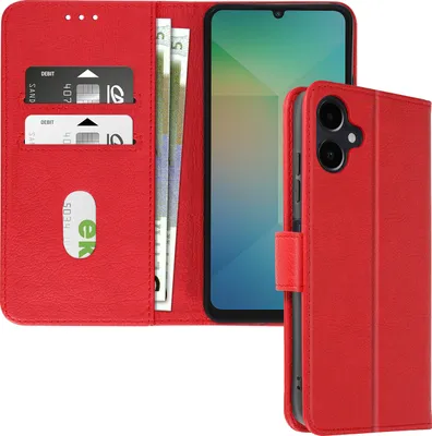 Produktbild von Avizar, Kunstlederetui mit Standfunktion Samsung Galaxy A06, Rot