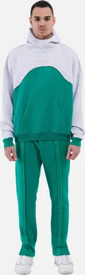 Produktbild von Ossy Homer Jogginganzug Set Jogger Hoodie Oversize Unisex (S) Grau-Grün