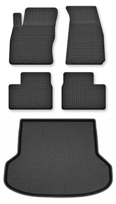 Produktbild von Gummimatten + Kofferraumwanne für Kia ProCeed III 2018- (ohne Subwoofer) – Schwarz, Semi-Universal, angepasst – Wielganizator Semi-Universal