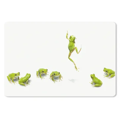 Produktbild von MuchoWow® Schreibtischunterlage Frosch - Tiere - Grün 60x40 cm - XXL Mauspad - Großes Mauspad