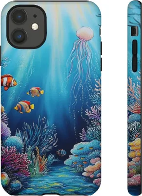 Produktbild von Bunte Unterwasser-Korallenriff-Szene – Hülle Kompatibel mit iPhone 11