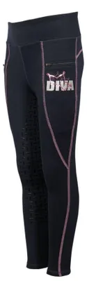 Produktbild von Harrys Horse Mädchen Kinder Reithose Equitights Diva Purple Full, Größe:152