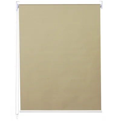 Produktbild von Rollo HWC-D52, Fensterrollo Seitenzugrollo Jalousie, 80x230cm Sonnenschutz Verdunkelung blickdicht  beige