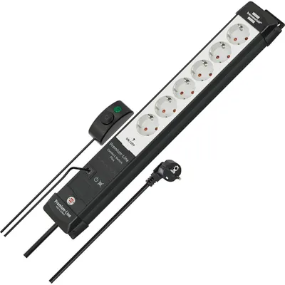 Obrázok produktu pre Brennenstuhl Premium-Line 6fach sw/ligrau *DE*