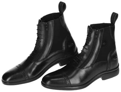 Image de Covalliero Boots d'équitation Vienna cuir véritable noir, taille:40