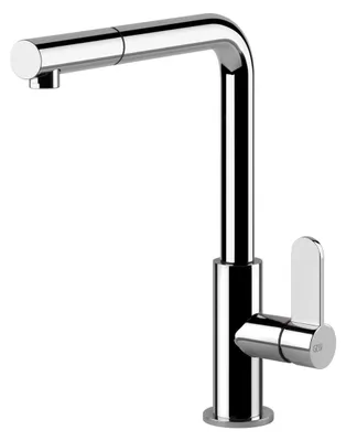 Produktbild von Gessi 50103, Ziehen, Chrom, Metall, Hebelgriffe, Einzelbild, 3/8"
