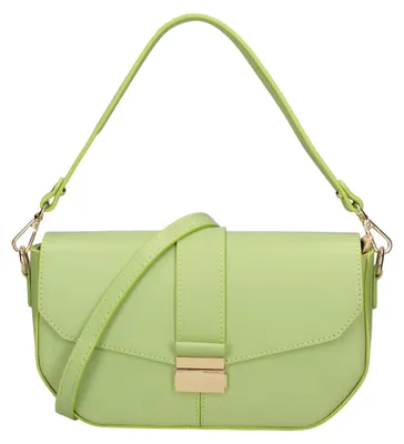 Productafbeelding van Dames Schoudertas Echt Leer Ruga met Verstelbare Draagriem  Italy Beige UNICA 27x15x7 cm