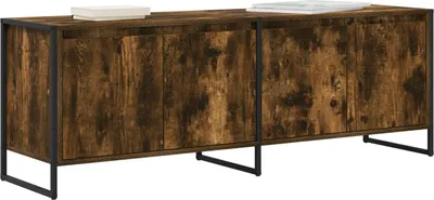 Produktbild von vidaXL TV-Schränk 140 x 36 x 49,5 cm Raucharbe Holzwerkstoff