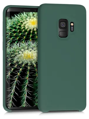 Produktbild von kwmobile Handyhülle für Samsung Galaxy S9 Hülle - Case Silikon - Kabelloses Laden - Schutzhülle Cover in Tannengrün