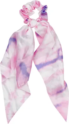 Produktbild von styleBREAKER Damen Haargummi Bunter Batik Farbverlauf mit Schleife, elastisch, Scrunchie, Zopfgummi, Haarband 04027043
