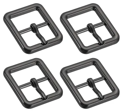 Metall-Rollschließen, 4 Stück, 19 mm, schwarz, für Lederhandwerk