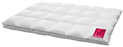 Produktbild von HANSKRUCHEN Rubin Daunendecke 200x200 cm Leicht 100% Daunen waschbar Allergiker Decke atmungsaktiv Kassettenbettdecke weiß