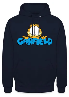 Produktbild von Spreadshirt Garfield Gesicht Logo Uni Hoodie, S, Navy