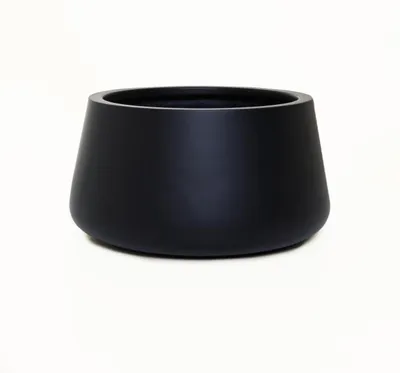 Immagine prodotto di Vaso da fiori GORDO in fibra di vetro, nero, 38x21 cm