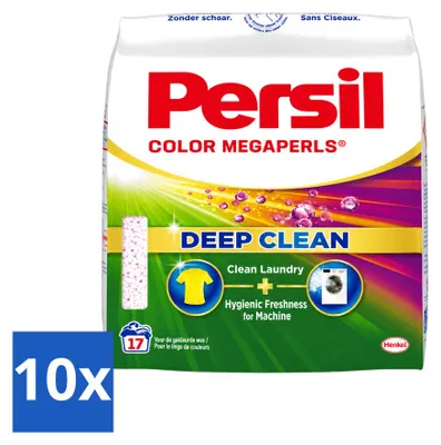 Produktbild von 10 x Persil Color Megaperls Deep Clean Waschmittel für Buntwäsche - Vorteilspackung - 10 Stücke